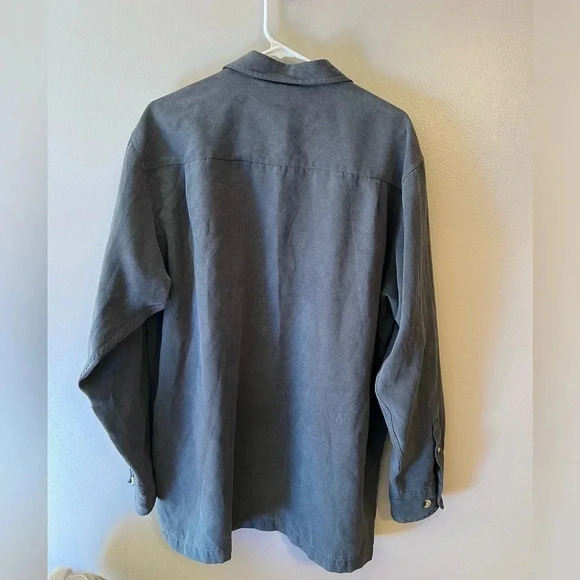 Ron Chereskin Mens Casual Button Down Long Sleeve Large Gray Winter Workwear - Picture 4 of 5